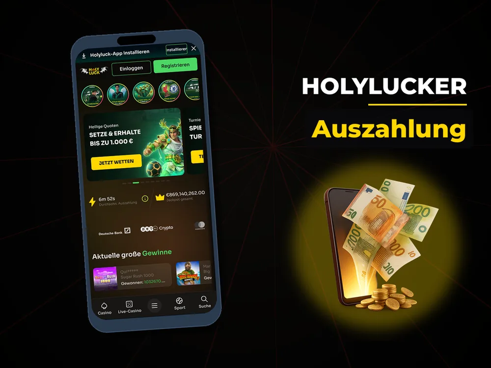Holylucker - Auszahlung